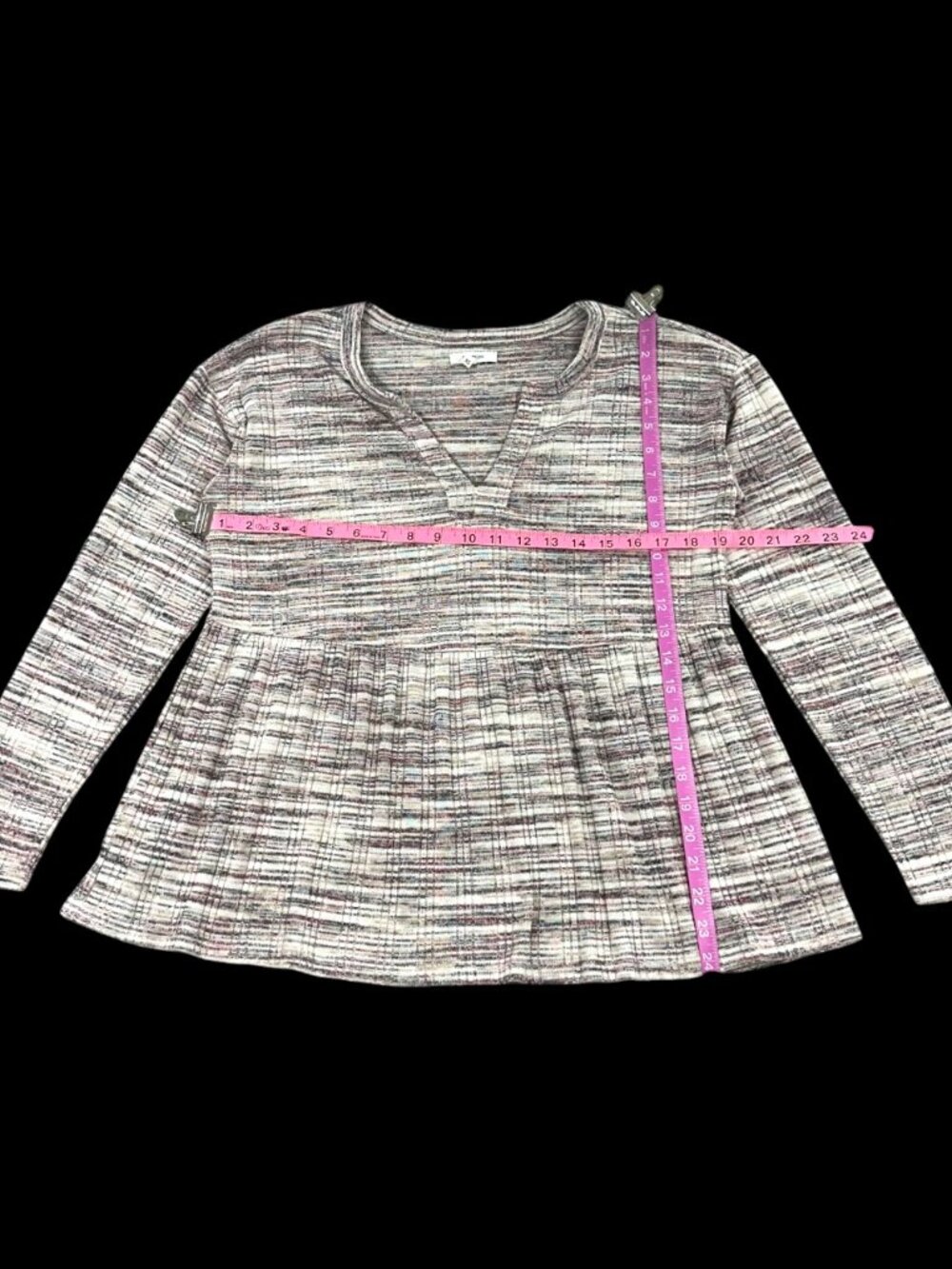 Maurices Spacedye Babydoll Long Sleeve Tee - Picture 9 of 9